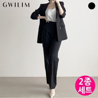 (귈림) 더블 버튼 자켓+스트레이트 슬랙스 팬츠 정장세트(GBSSE0, 52900원, GSSHOP