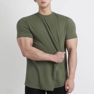 [D더블유] 남성 머슬핏 반팔 라운드 무지 티셔츠 헬스복, 26000원, GSSHOP