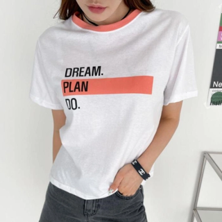 [세븐제이스]여자 레터링 배색 반팔티 흰티 면 티셔츠 (10194201, 14810원, GSSHOP