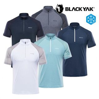 [롯데백화점][블랙야크]남성 냉감원단 기능성 반팔 집업 티셔츠 B원더2티셔츠, 27000원, GSSHOP