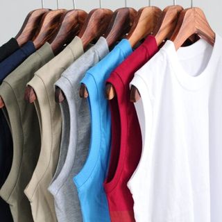 [니까]남녀공용 후렌치 면 민소매 티셔츠, 7900원, GSSHOP