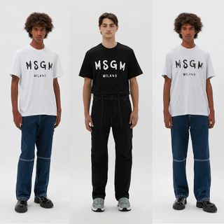 MSGM 남성 반팔 티셔츠 2000MM510 3종, 98000원, CJ온스타일