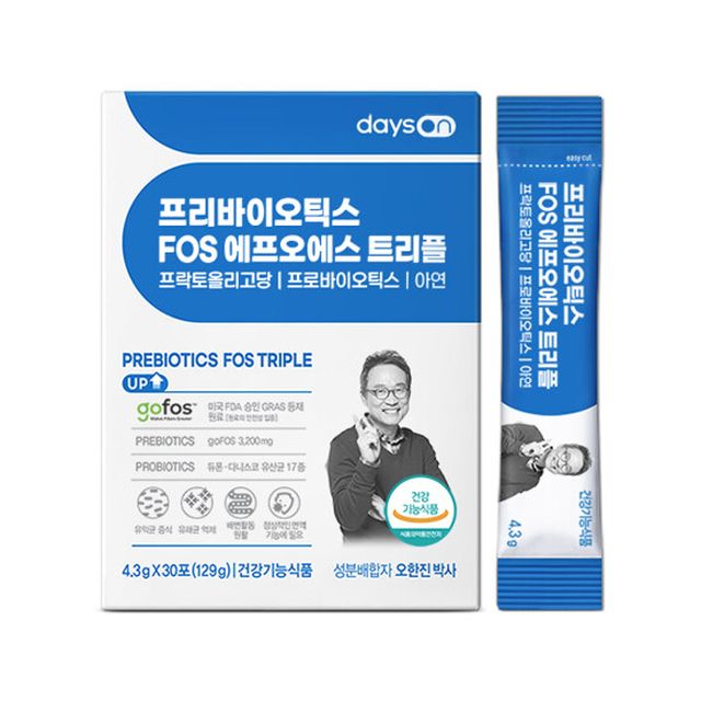 [단품]프리바이오틱스 FOS 트리플 (4.3g*30포)*1박스(1개월)