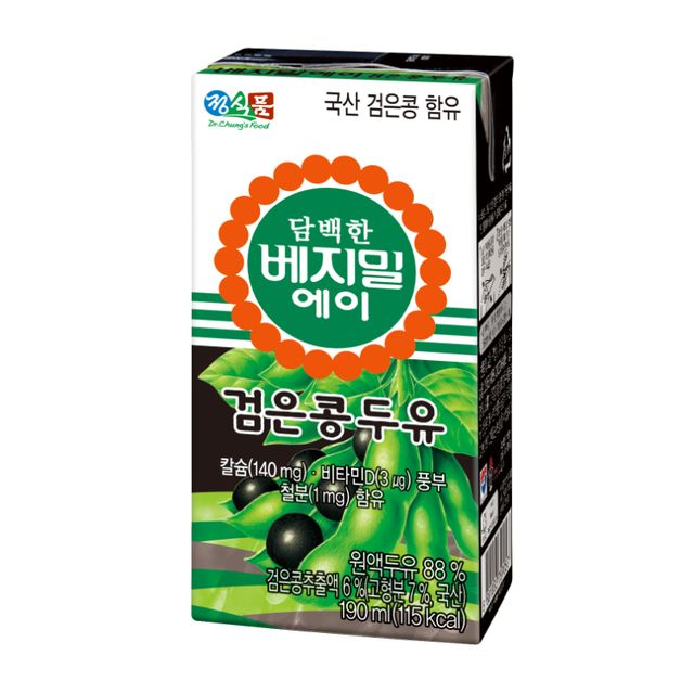 정식품 담백한 베지밀A 검은콩두유 190ml x 96팩