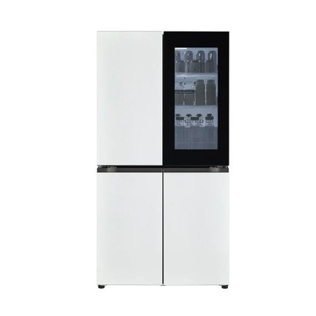 ○[870L] LG 디오스 오브제컬렉션 노크온 냉장고 메탈 화이트 [T873MWW312]