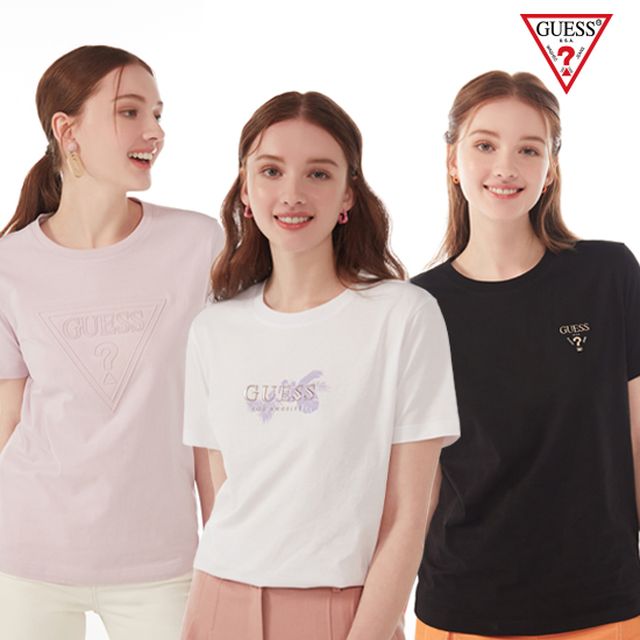 [온플]게스 23SS 시그니처 뉴로고 티셔츠 3종 여성용