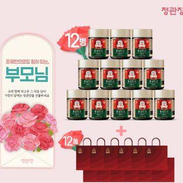 (무)정관장홍삼진고 12병+쇼핑백 12장