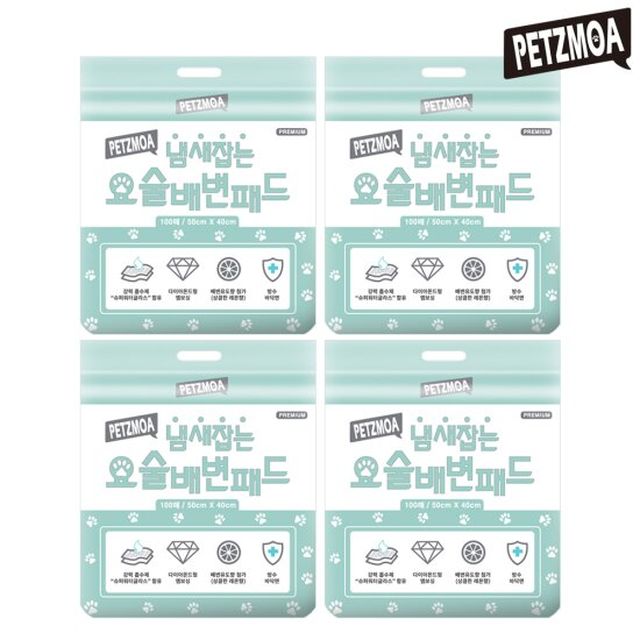 페츠모아 냄새잡는 요술배변패드 (100매X4팩, 총 400매)