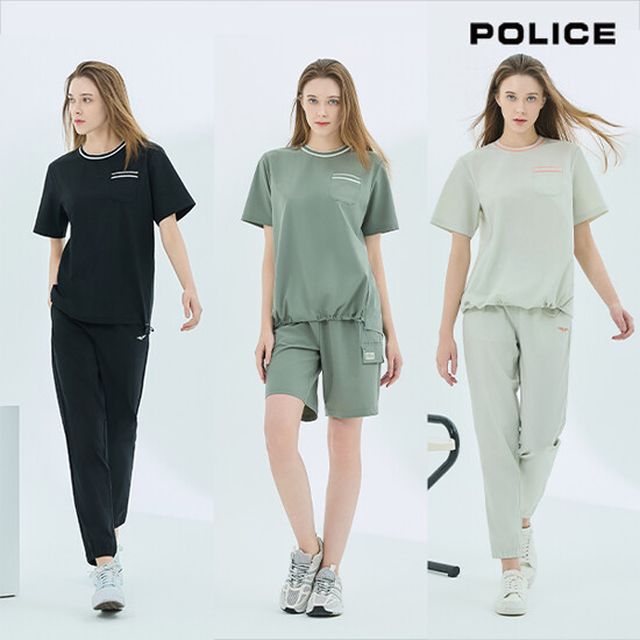 [24SS][POLICE] 폴리스 여성 썸머 셋업 3종 (티셔츠+조거팬츠+하프팬츠)