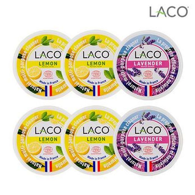 프랑스 LACO 세정제(레몬X4+라벤더X2+전용스펀지 6개)