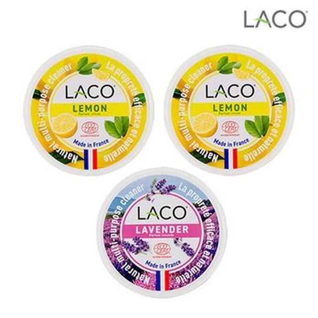 프랑스 LACO 세정제(레몬X2+라벤더X1+전용스펀지 3개)