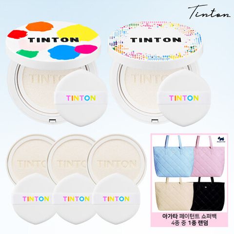 [삼성카드5%할인]★최다 구성★ (틴톤) 대왕 쿨링 선쿠션 x 5개 + 아가타 쇼퍼백 단독 패키지