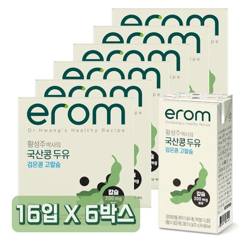 [롯데카드5%할인](M)이롬황성주 검은콩고칼슘두유 190ml x 96팩