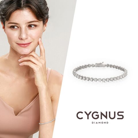 시그너스(CYGNUS) 랩다이아몬드 18K 1부 테니스 팔찌(총 4.8ct)