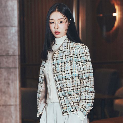 [최초가89,900]셀렙샵 에디션 멀티 체크 자켓