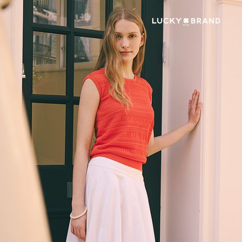 [55 한정/최초가 79,000원] 럭키브랜드 크로쉐 니트탑 3종