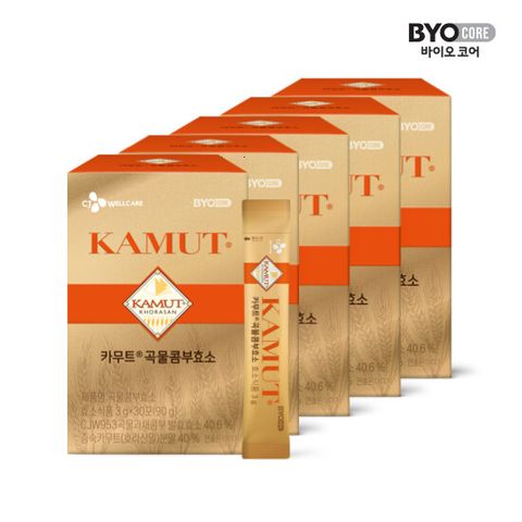 (M)[5박스] CJ웰케어 바이오코어 카무트 곡물콤부효소 (3gX30포X5박스)