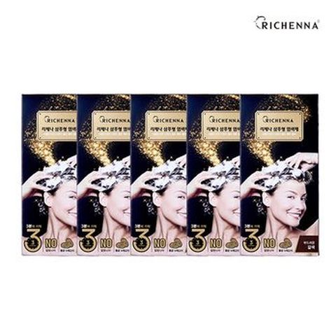 리체나 샴푸형 염색제 3분 5박스