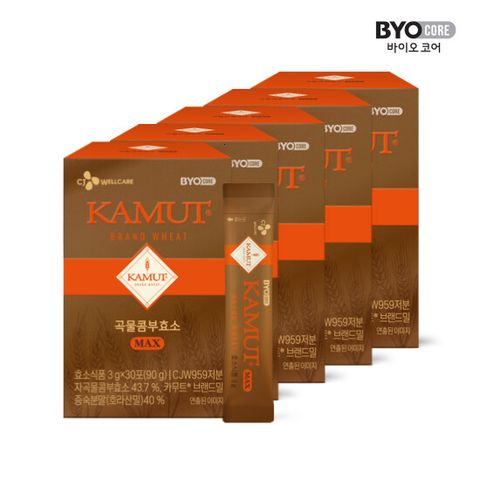 ★최신상★[5박스](1)CJ웰케어 카무트 곡물 콤부 효소 MAX(3gX30포X5박스)