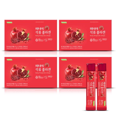 미녀의 석류 콜라겐 100포 (25g x 25포 x 4Box)