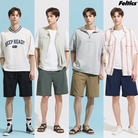 [롯데5%할인][남성]펠틱스 나일론 쿨링 스판  하프팬츠 4종