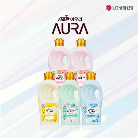 [삼성카드5%할인]샤프란 아우라 섬유유연제1Lx5개