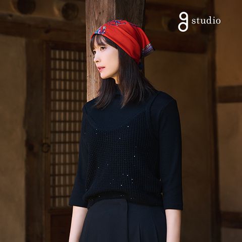 [44,55][최초가 89,900] 24FW 실크코튼 골지5부 카울넥 3종