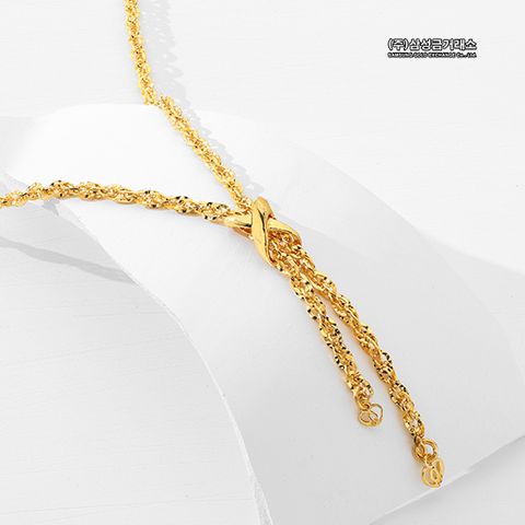 24K 루체 드롭 목걸이 17g