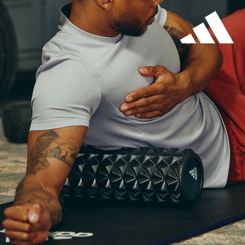 아디다스 에센셜 EVA 폼롤러 33cm 필라테스 돌기형 어깨 종아리 마사지 스트레칭 