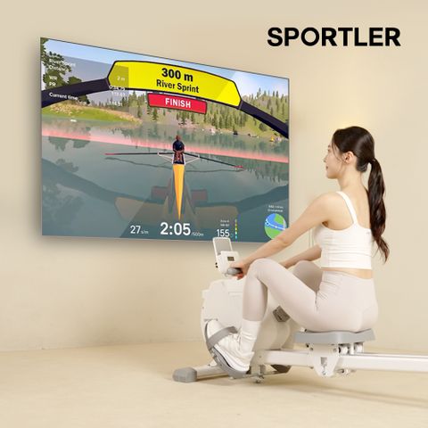 스포틀러 로잉머신 R06 메타 즈위프트 가정용 헬스 재활 게임 바이크 센서 유산소 운동 기구 홈트