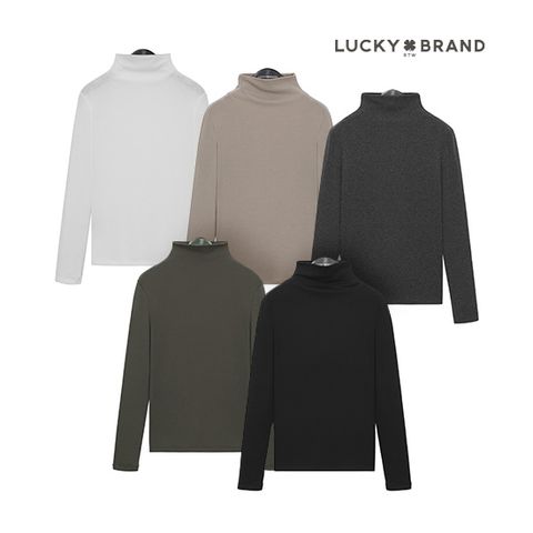 럭키브랜드 기모 터틀넥 티블라우스 5종
