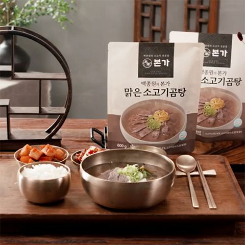 [기존가 32900원]본가 맑은 소고기 곰탕 600g *4팩