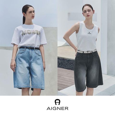 [롯데카드5%할인]아이그너 버뮤다 데님 팬츠