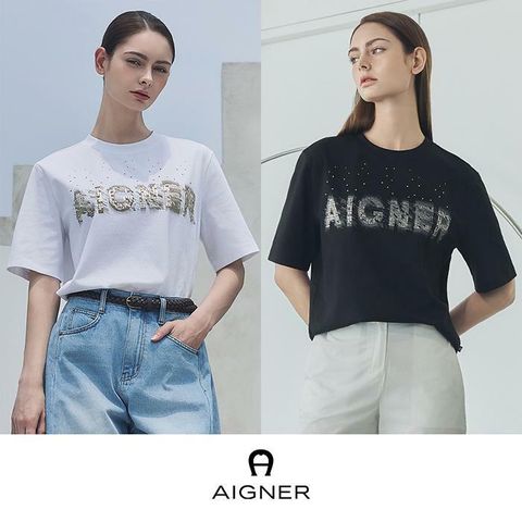 [롯데카드5%할인]아이그너 핫 썸머 아이코닉 티셔츠