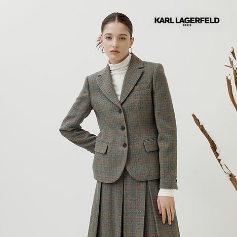 [론칭99,000원▼]칼라거펠트 24FW 캐시미어 블렌드 테일러드자켓