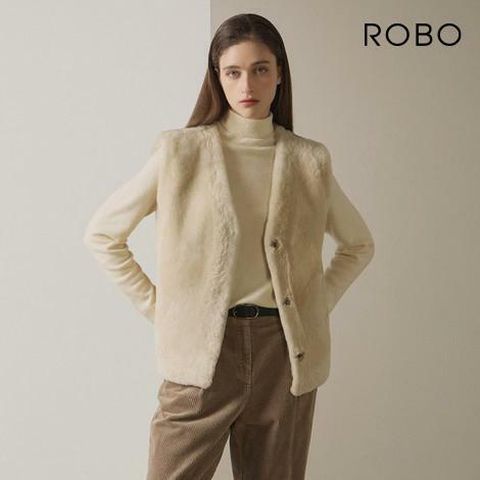 [삼성카드5%할인][초특가]로보 V넥 무스탕 베스트