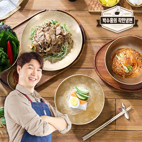박수홍의 착한 메밀냉면세트 물냉8인분+비빔8인분 +불고기4팩