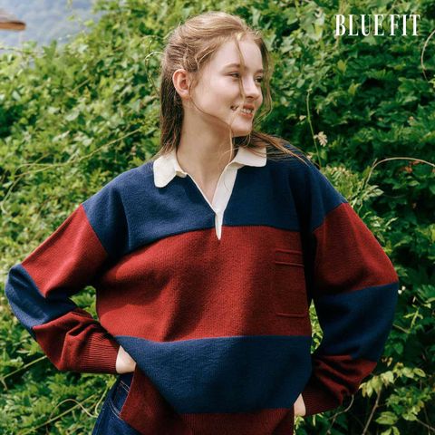 [국민카드5%할인][69,900원→3만원↓] 블루핏 럭비 니트