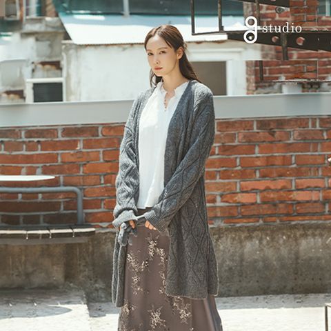 25FW 캐시미어알파카울 헤리티지 니트 코트