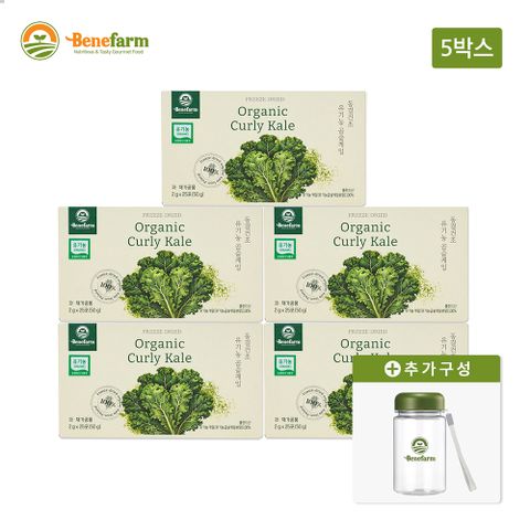 유기농 곱슬케일분말 5박스(2g x 125포) + 전용보틀