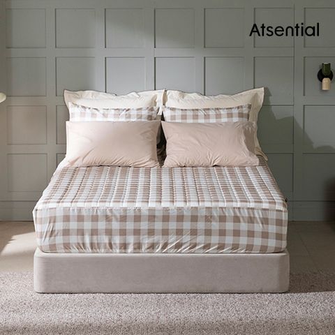 [앳센셜]퀸_헤리티지 체크에디션 매트리스커버단품
