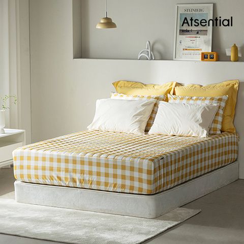 [앳센셜]수퍼킹_헤리티지 체크에디션 매트리스커버 단품