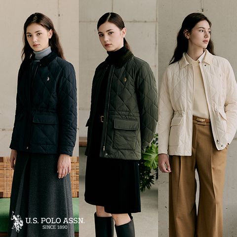 [앱쿠폰][U.S POLO ASSN.] 퀼팅 자켓 1종 여성
