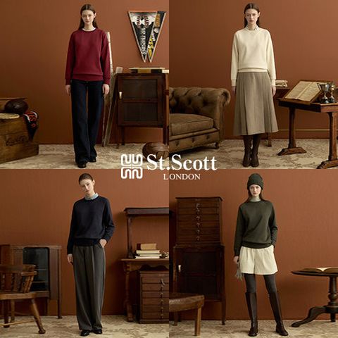 [St.Scott] 세인트 에센셜 기모 스웻셔츠 4종(여)