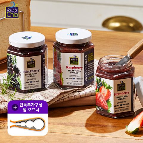 [최화정쇼픽♥]치아씨드 스프레드잼 3종 6병 (+오프너)