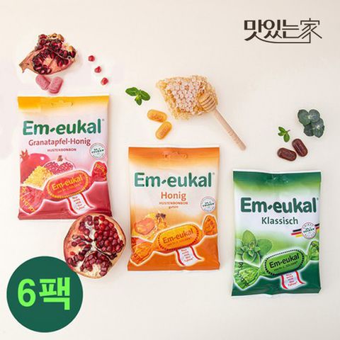 독일직수입 천연허브 목캔디 3종 6팩 기획