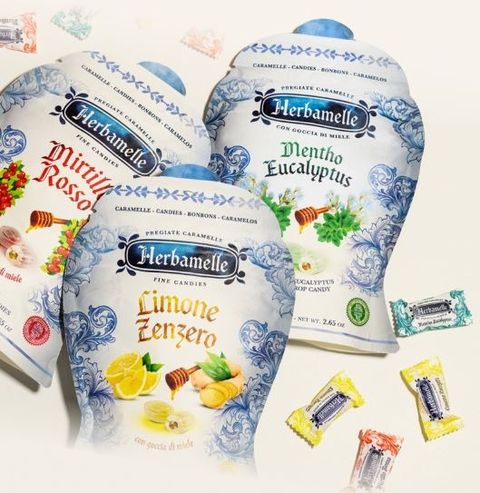 에르바멜레 허니드롭캔디 3종 레몬진저 3/크랜베리2/유칼립투스 1 총 6봉