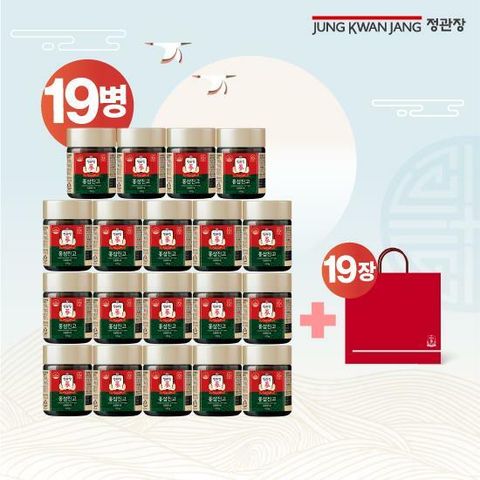[26설] 정관장 홍삼진고 100g x 19병 + 쇼핑백 19장