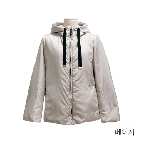 막스마라 그린하 후드 패디드 재킷
