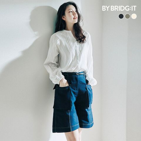 ○(런칭가 69,900원) 26SS 옥스포드 코튼 100 스티치 하프팬츠 3종(+벨트)
